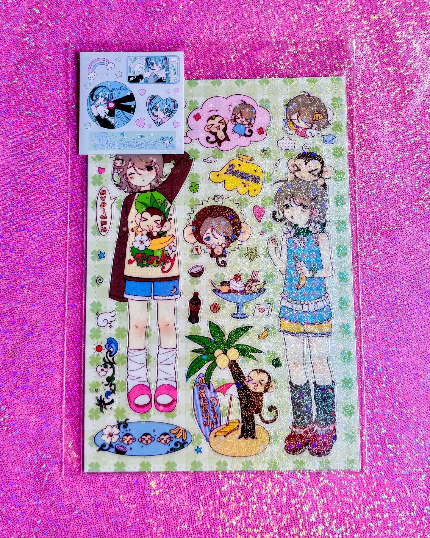 PAO Monkey Girl Stickers