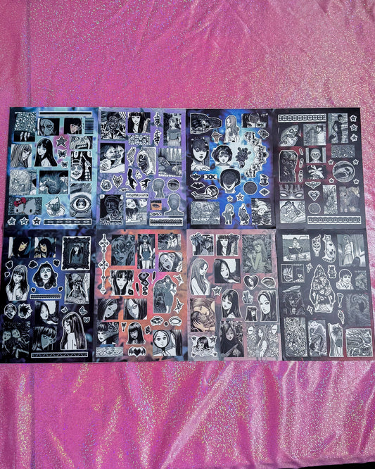 Junji Ito 8 page Sticker Sheet Set