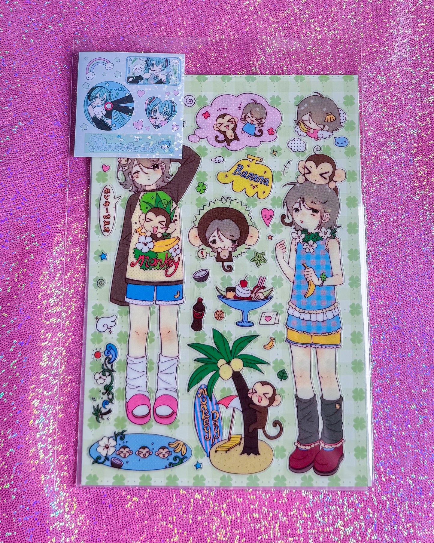 PAO Monkey Girl Stickers