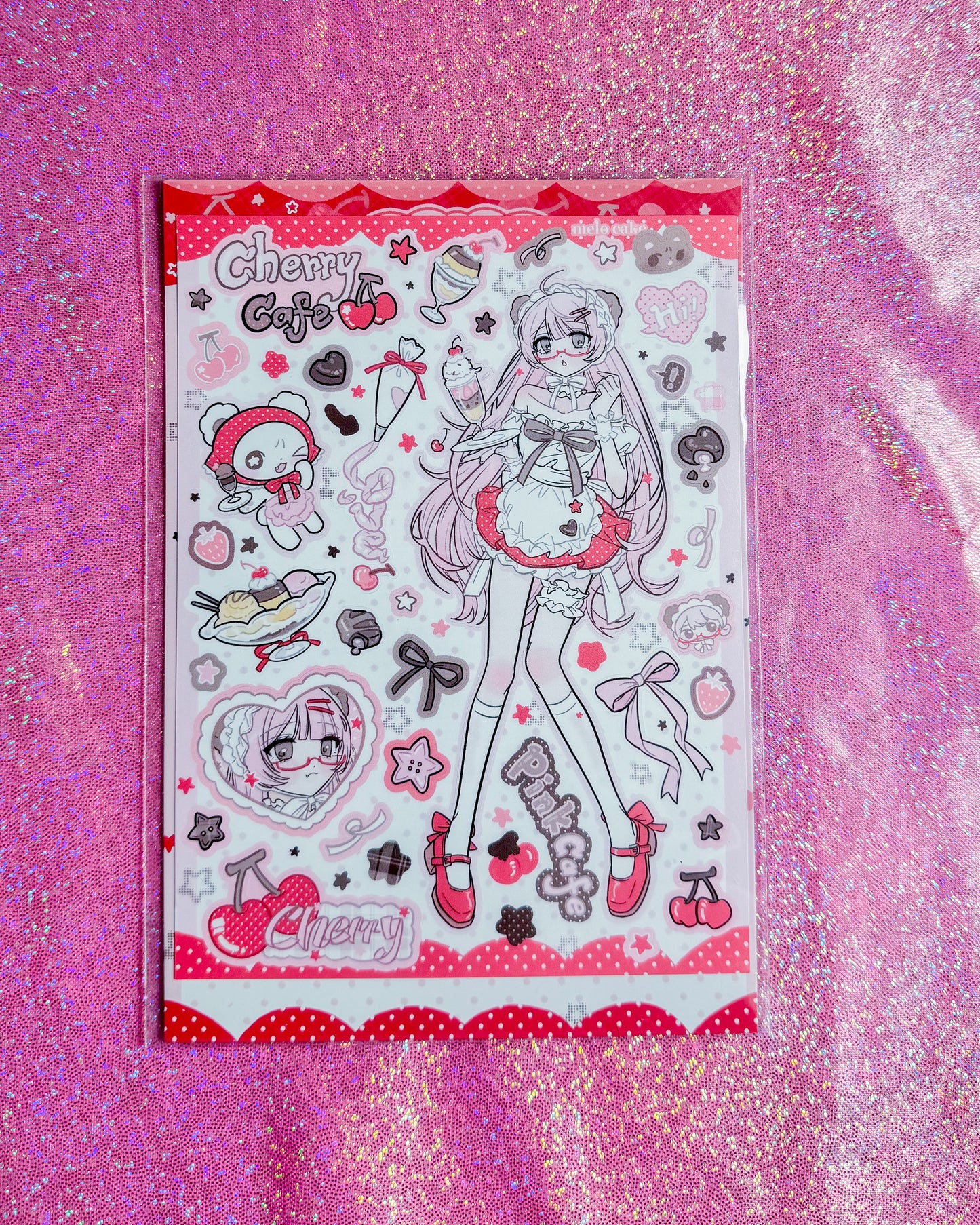Melo- Red Maid Sticker Sheet