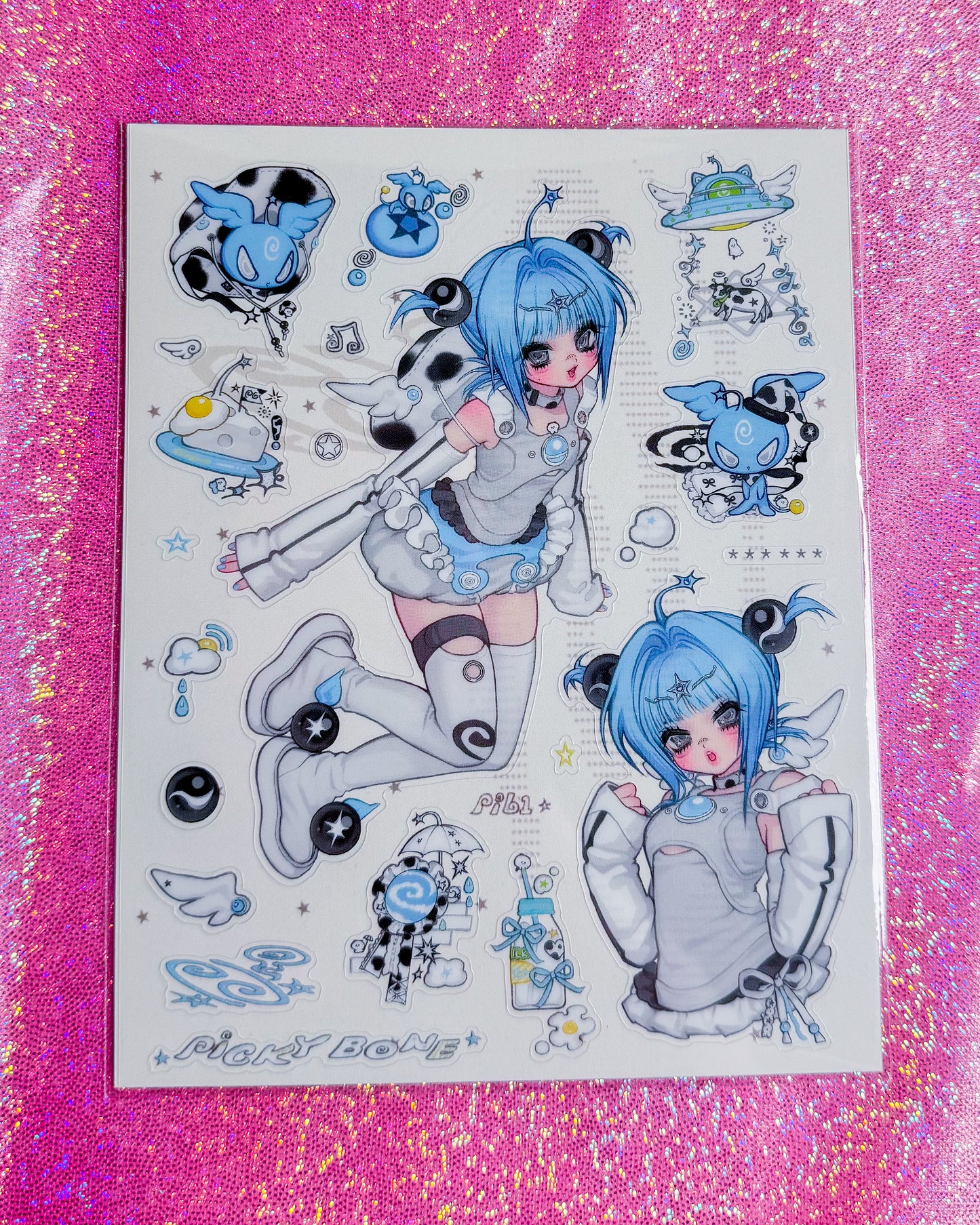 PIBLx Pickybone Alien Sticker Sheets