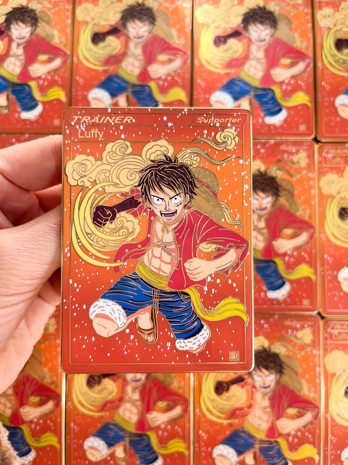Stretch Boy Trading Card In Hand